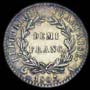 Demi-Franc Napoléon Empereur tête de nègre revers